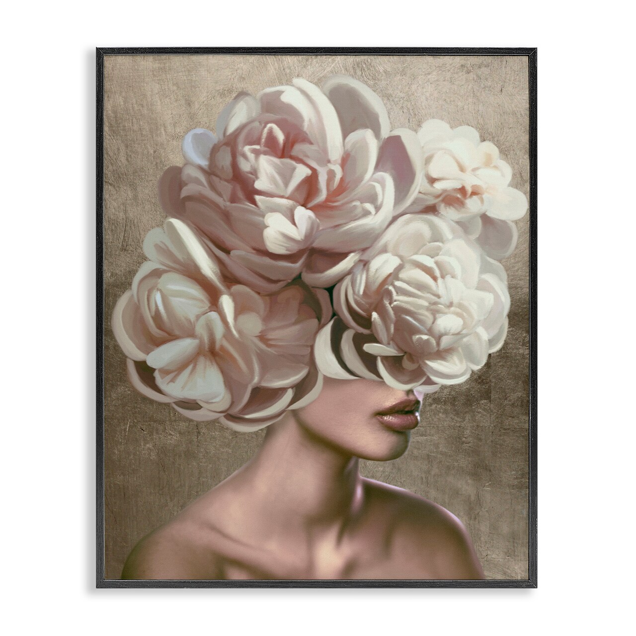 Stupell Industries Surreal Female with Flowers Framed Giclee, design by Anna Lischenko